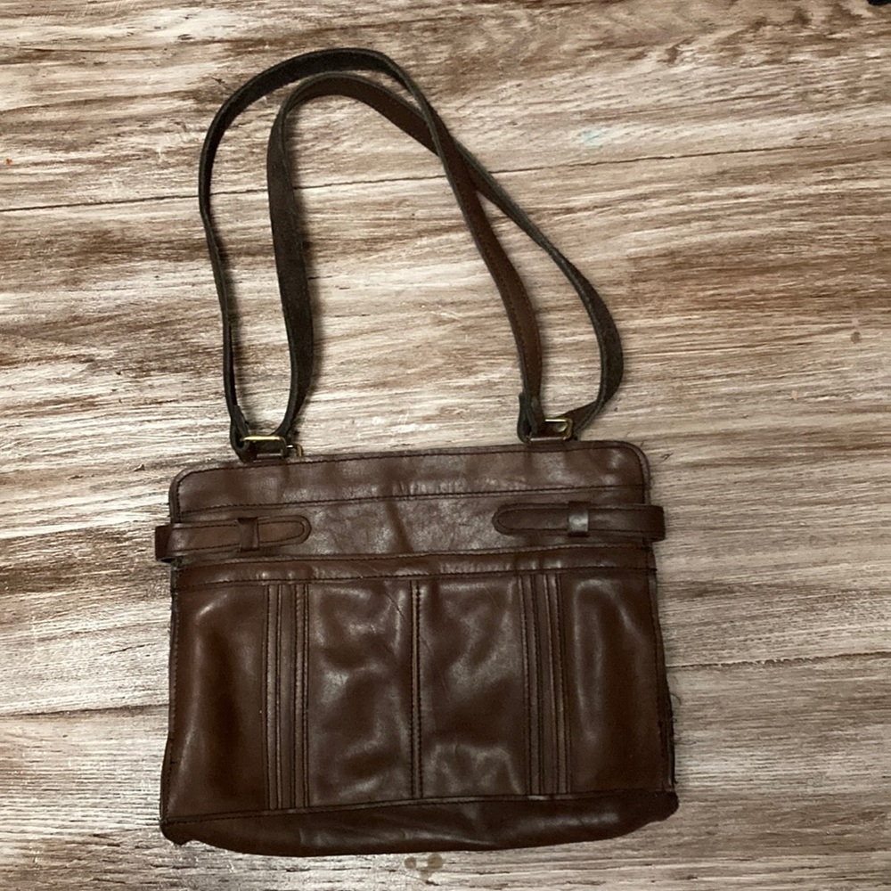 Vintage Brown Leather Purse Made in Hong Kong
